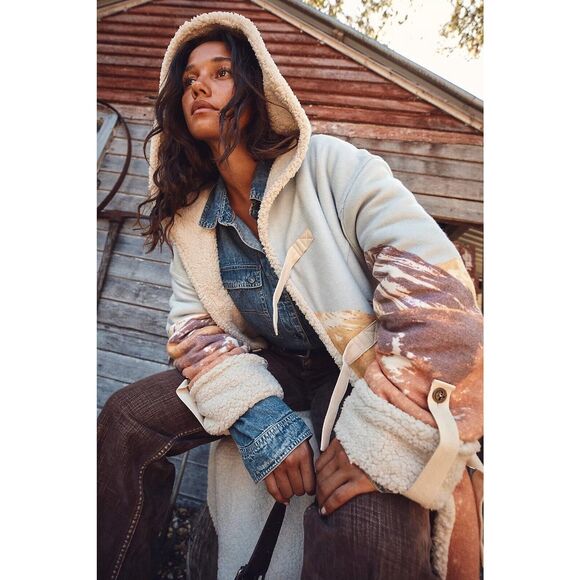 Free People Orange Blazer with Contemporary Silhouette - Picture 3 of 9